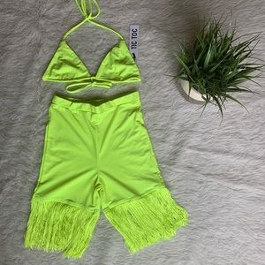 BRAND NEW Festival Two Piece Set (Neon Yellow)